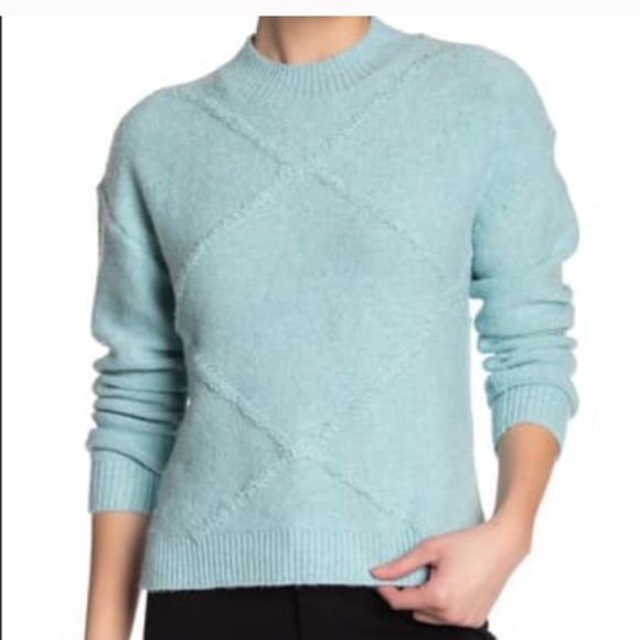 Abound Sweaters - Abound Knit Stitch Design Blue Crewneck Sweater